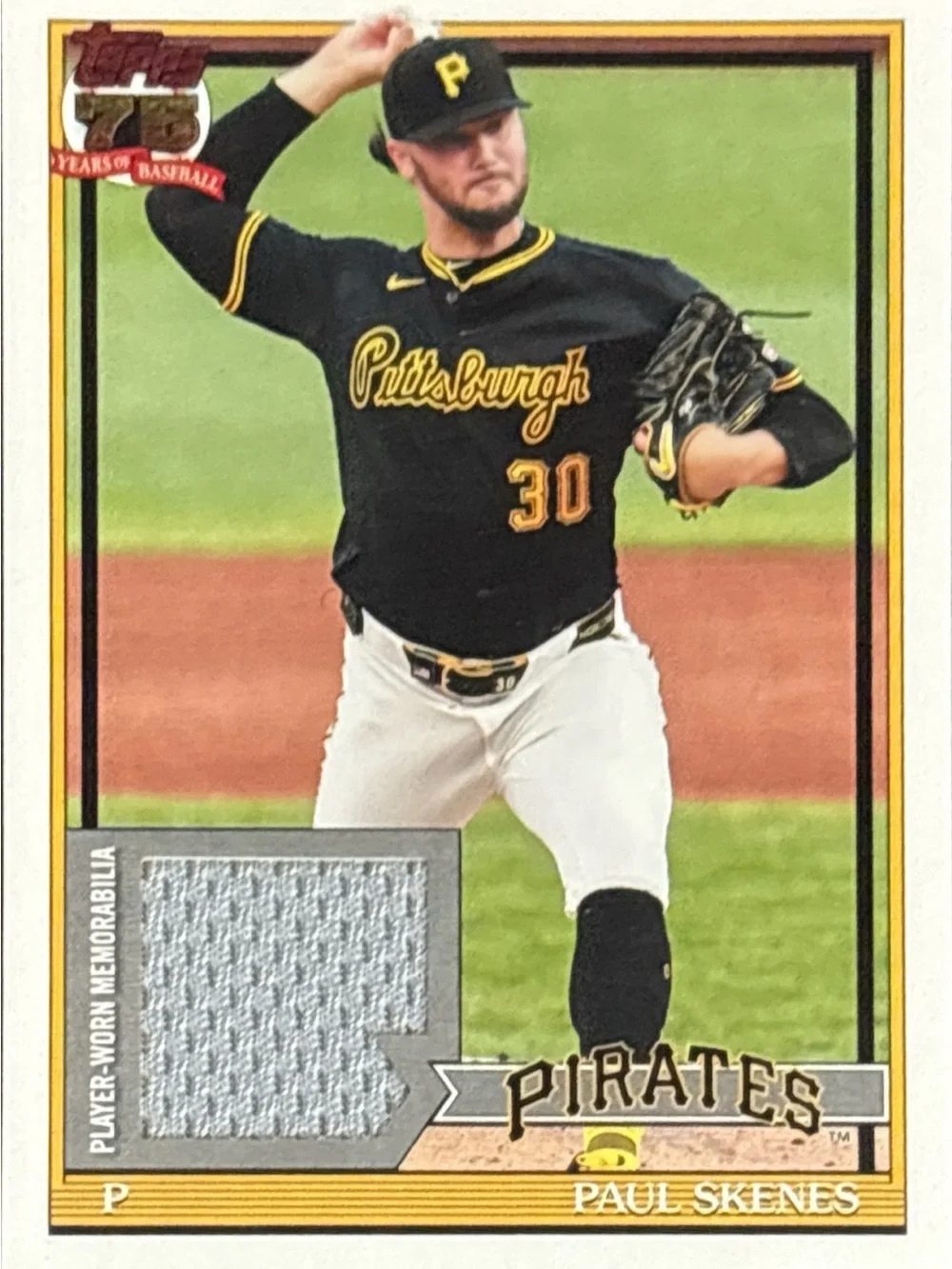 Topps Paul Skenes Player Worn Memorabilia Card